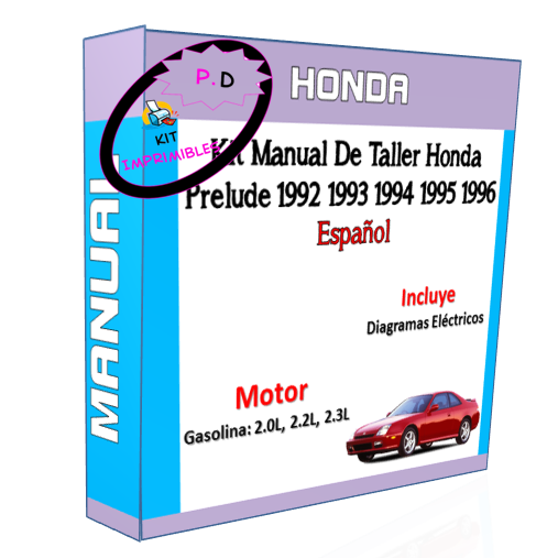 Honda Prelude Workshop Manual 1992 1993 1994 1995 1996 Esp.