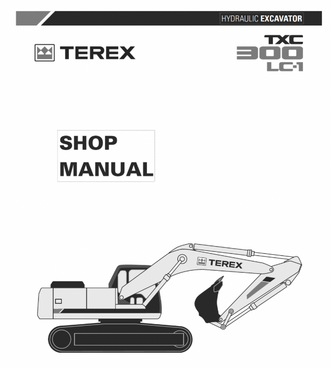TEREX TXC300LC-1 EXCAVATOR SERVICE MANUAL