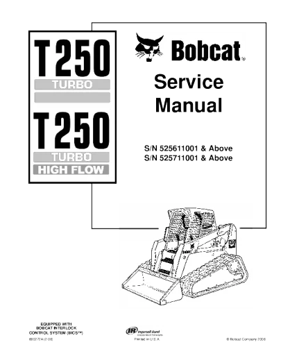 Bobcat T250 Service and Repair Manual