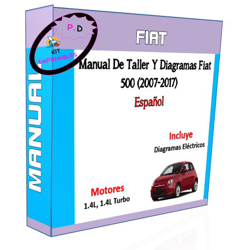 Fiat 500 (2007-2017) Workshop Manual and Diagrams in Spanish