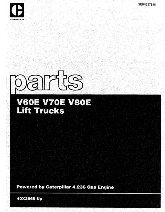 Manual de repuestos CATERPILLAR V60D V70D V80D