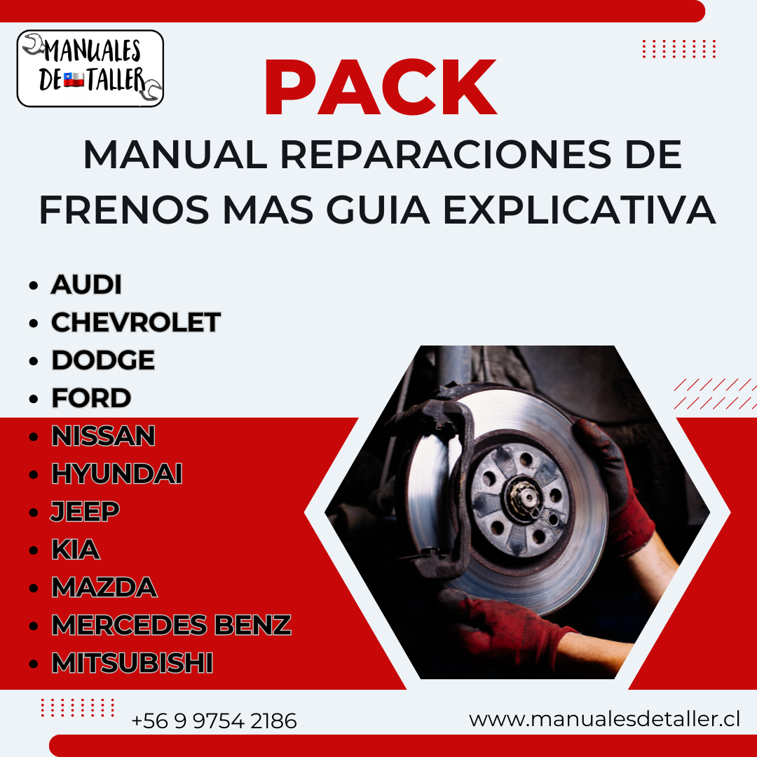 Pack of brake repair manuals in Spanish