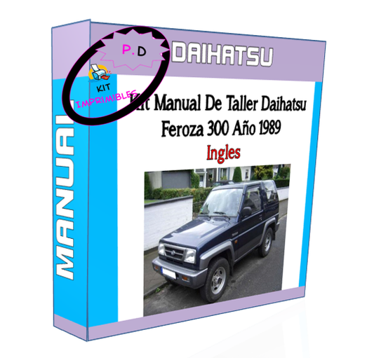 Manual De Taller Daihatsu Feroza 300 Año 1989 Ingles