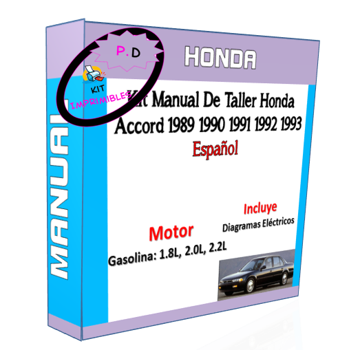 Manual De Taller Honda Accord 1989 1990 1991 1992 1993 Esp.