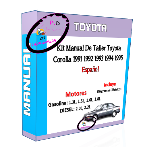 Manual De Taller Toyota Corolla 1991 1992 1993 1994 1995 Esp