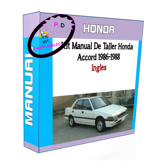 Manual De Taller Honda Accord 1986-1988 Ingles