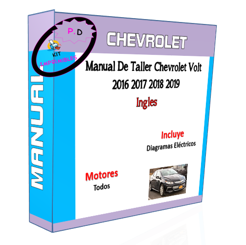 Manual De Taller Chevrolet Volt 2016 2017 2018 2019 Ingles