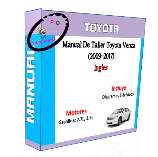 Manual De Taller Toyota Venza (2009–2017) Ingles