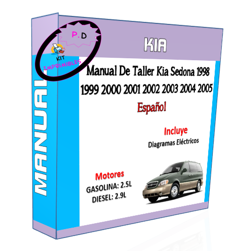 Manual Taller Kia Sedona 1998 1999 2000 2001 2002 2003-2005