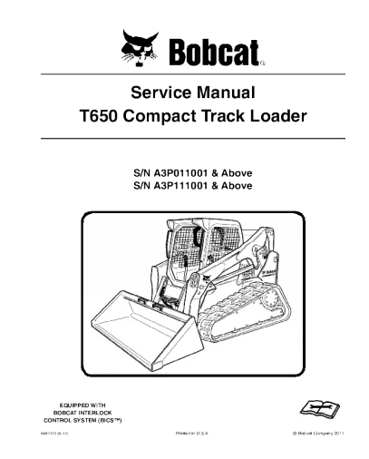 MANUAL DE REPARACIÓN Y SERVICIO BOBCAT T650