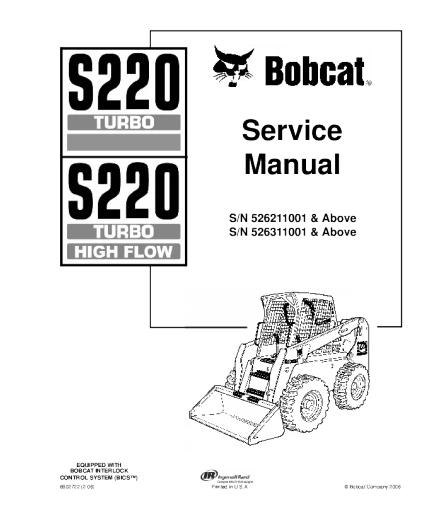 Manual de servicio y reparación Bobcat serie S220