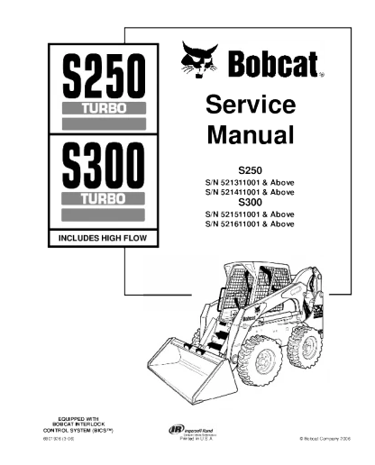 Manual de servicio y reparación Bobcat de las series S250 y S300