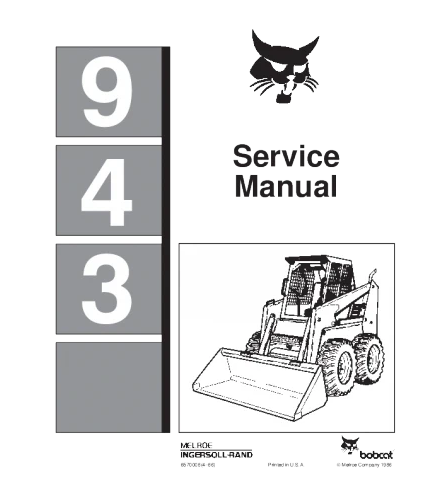 Manual de servicio y reparación de minicargadoras Bobcat 943