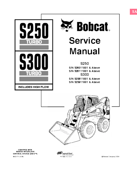 MANUAL DE REPARACIÓN Y SERVICIO BOBCAT S250, S300