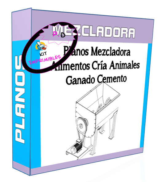 Kit Planos Mezcladora Alimentos Cria Animales Ganado Cemento