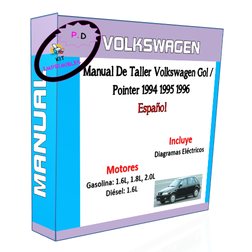 Manual De Taller Volkswagen Gol/ Pointer 1994 1995 1996 Esp.