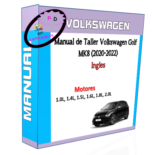 Manual de Taller Volkswagen Golf MK8 (2020-2022) Ingles