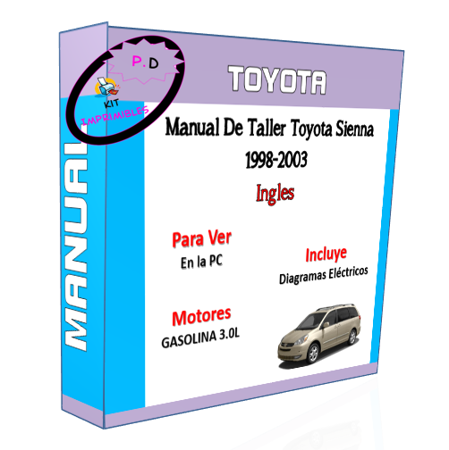 Manual De Taller Toyota Sienna 1998-2003 Ingles