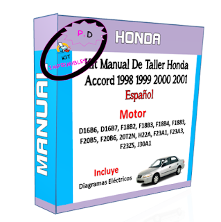 Manual De Taller Honda Accord 1998 1999 2000 2001 Español