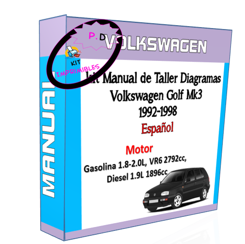 Manual De Taller Diagramas Volkswagen Golf Mk3 1992-1998