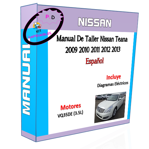 Manual De Taller Nissan Teana 2009 2010 2011 2012 2013 Esp.