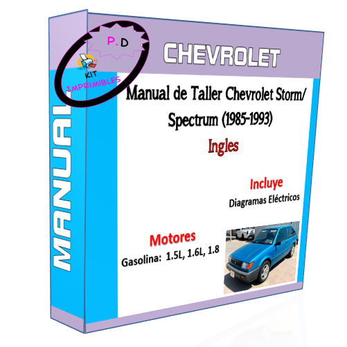 Manual de Taller Chevrolet Storm/ Spectrum (1985-1993) Inglé