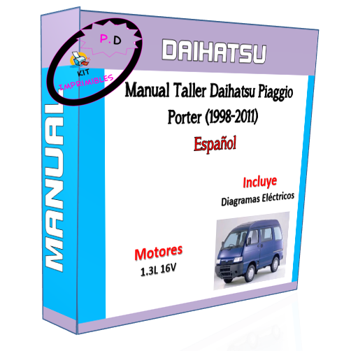 Daihatsu Piaggio Porter Workshop Manual (1998-2011) English