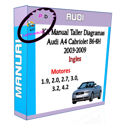 Workshop Manual Diagrams Audi A4 Cabriolet B6-8h 2003-2009