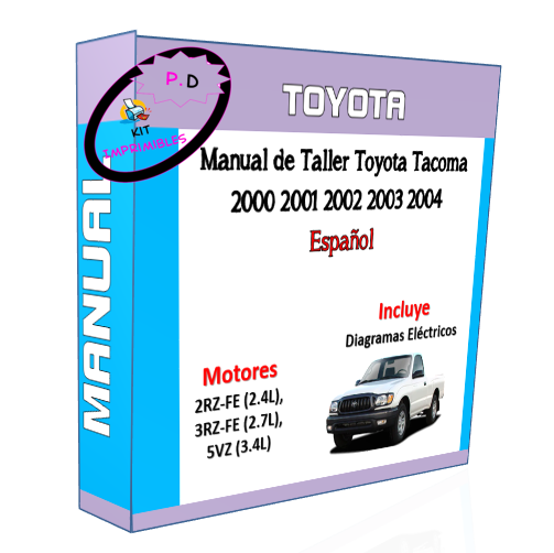 Manual de Taller Toyota Tacoma 2000 2001 2002 2003 2004 Esp.