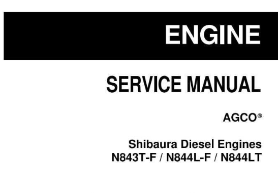 Manual de servicio y operador de motores diésel AGCO Shibaur