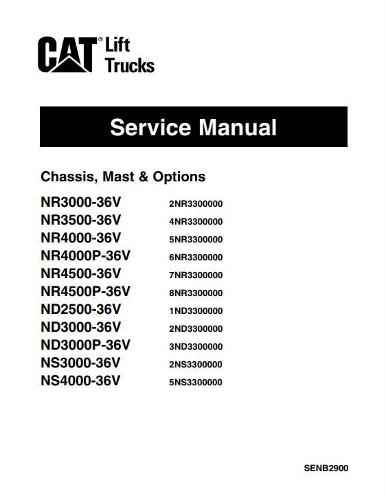 Service manual CATERPILLAR NR_SENB2900