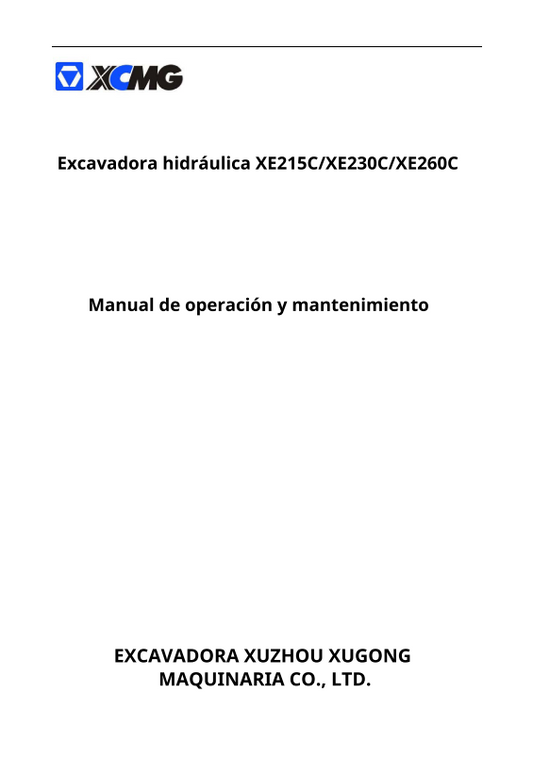 Manual de operación y mantenimiento Excavadoras Hidráulicas