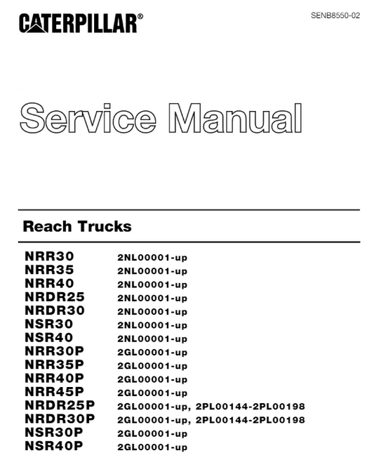 Caterpillar NSR30P Service Manual